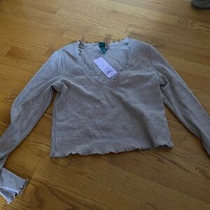 Wild fable long sleeve crop shirt